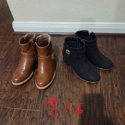 Two Pairs of Girl's Ankle Boots