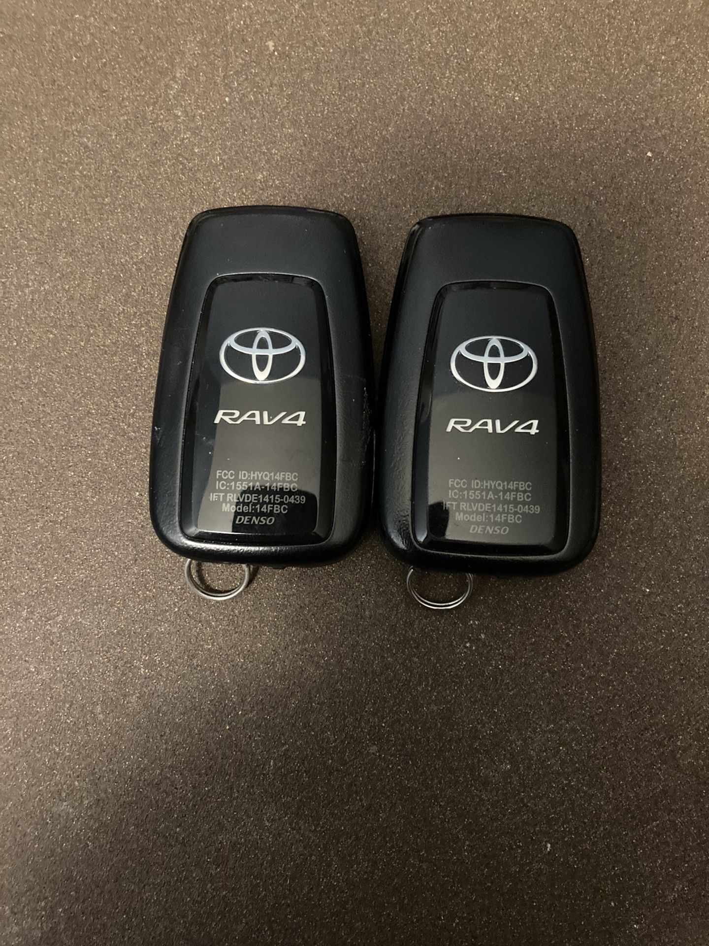 Two Keyless Entry Toyota Key Fobs Rav4
