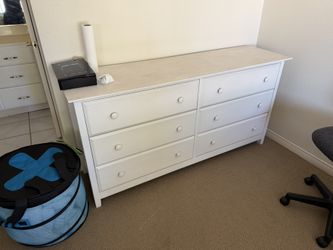 White Dresser And Two Night Stands