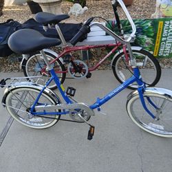 VINTAGE!Folding Bike's Also Has Case's! In Excellent Condition! Men/women $360 For Both Bike's! (VALUE AROUND $$400 EACH! Must Go!!!
