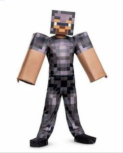 Minecraft Steve In Netherite Armor Deluxe Costume (New)