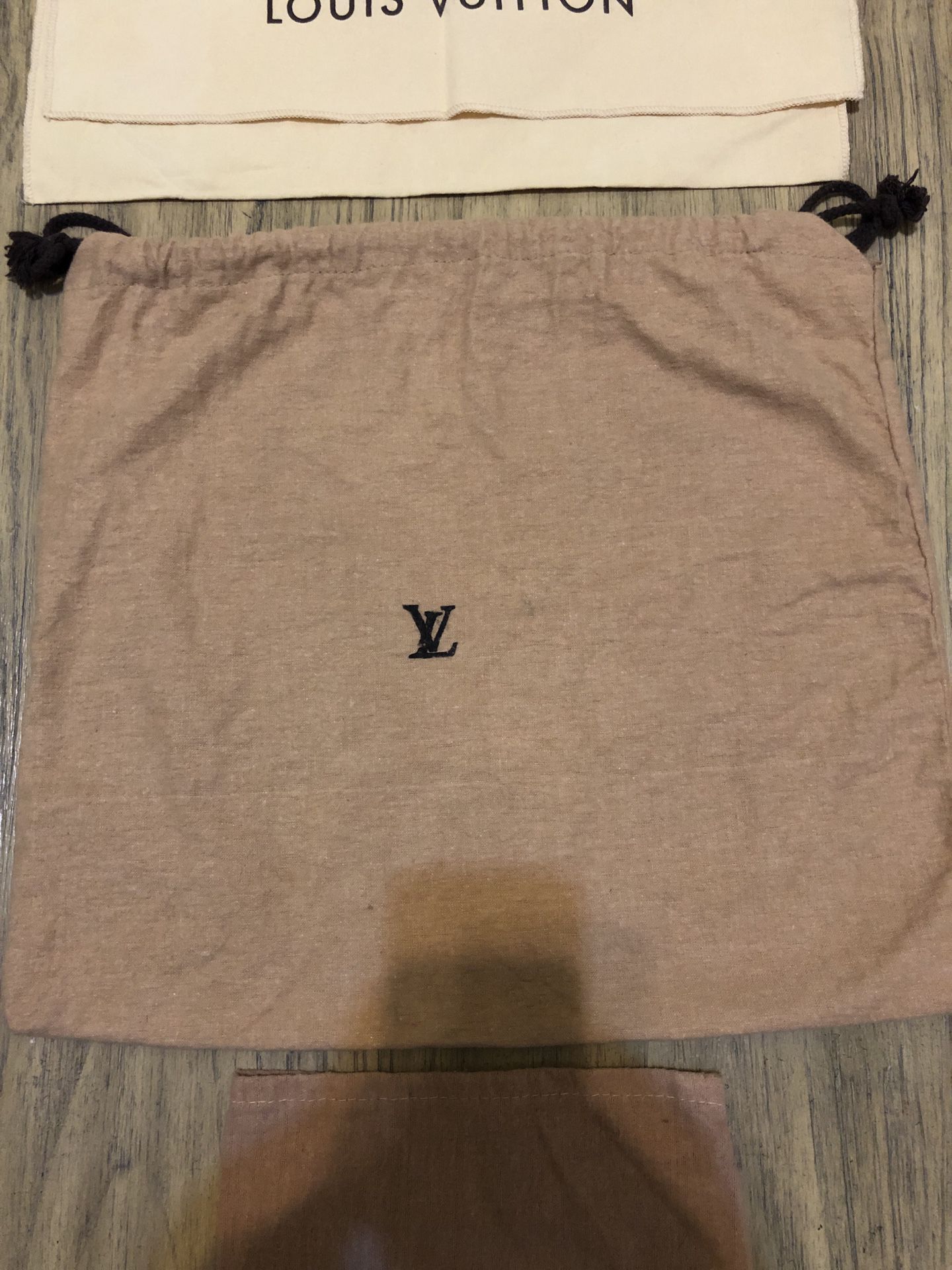 Louis Vuitton Malletiera Paris Tan Brown Dust Bag Cover 21” x 21” Square
