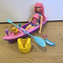 Barbie It Takes Two Daisy Doll Kayak Set/stacie Camping Puppy Playset
