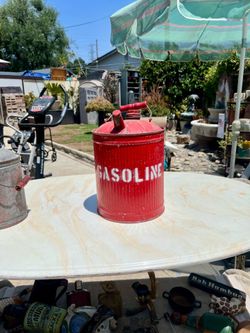 Vintage  Galvanized Steel Gasoline Can