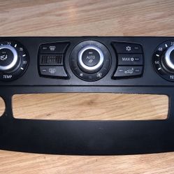 08-10 BMW 528I 535I 550I CIMATE CONTROL HEATER A/C AC W/ PANEL TRIM BEZEL OEM C5