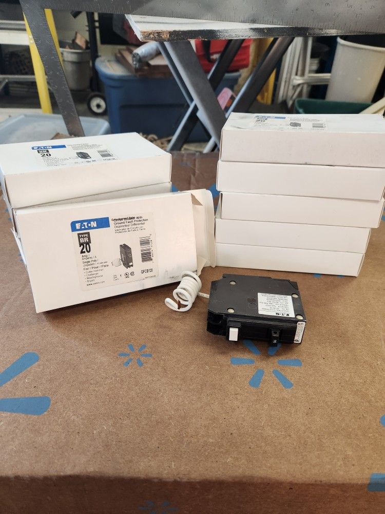 Eaton BR Type 20 AMP GRound Fault Breakers 10 Ct