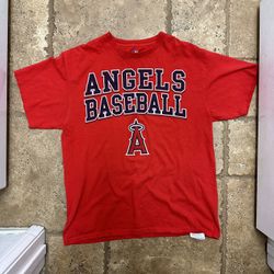 MLB Anaheim Angels Baseball Men’s Graphic Shirt Size Large Genuine Merchandise