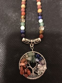 $40.00 chakra tree of life necklace! With protective bag!