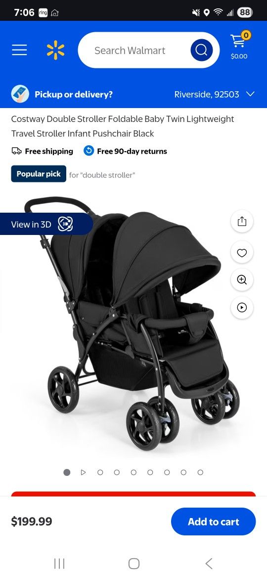 Babyjoy Double Stroller