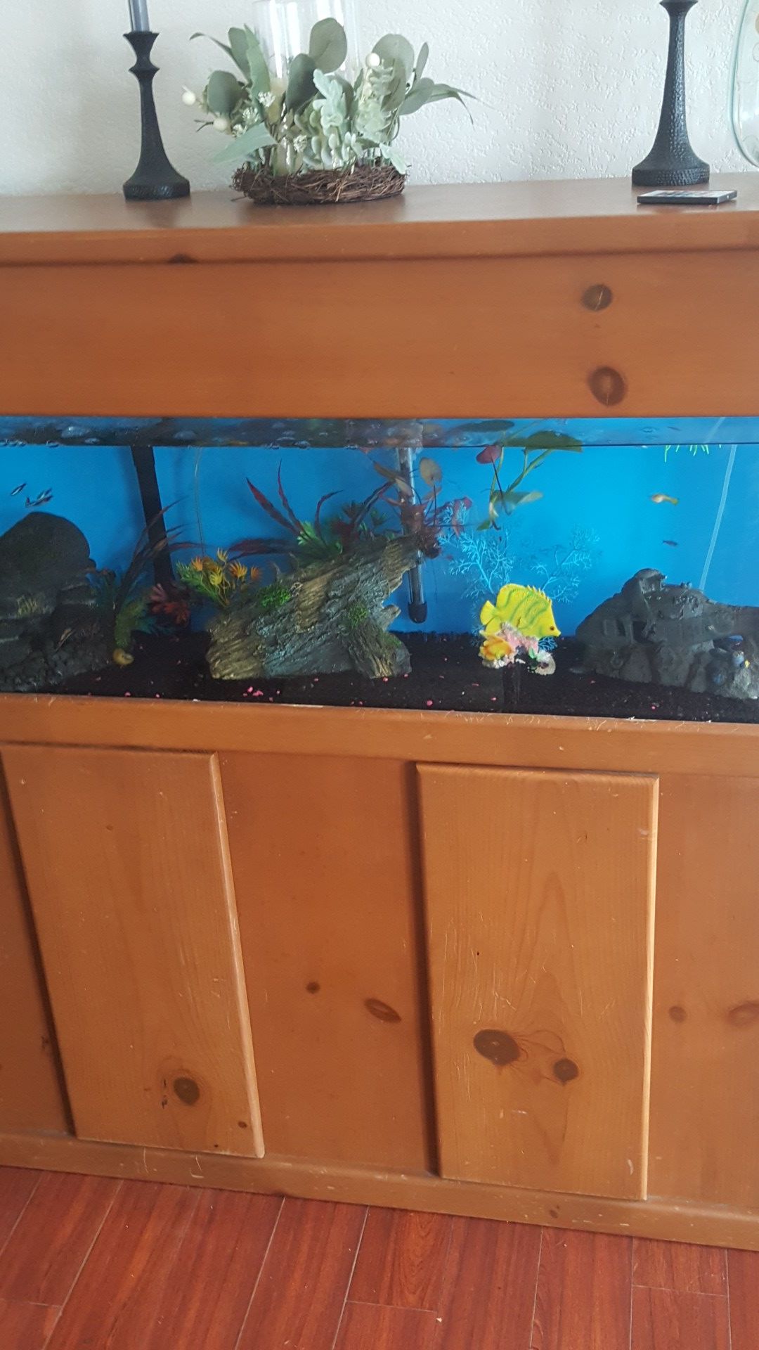 65 gallon plexy glass fish tank and stand