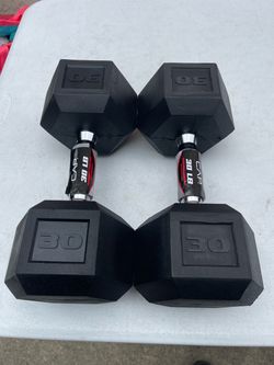 CAP Barbell, 30lb Rubber Hex Dumbbell, Single