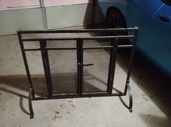 Fireplace screen doors