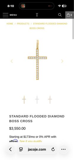 Jacoje Standard Flooded Diamond Boss Cross