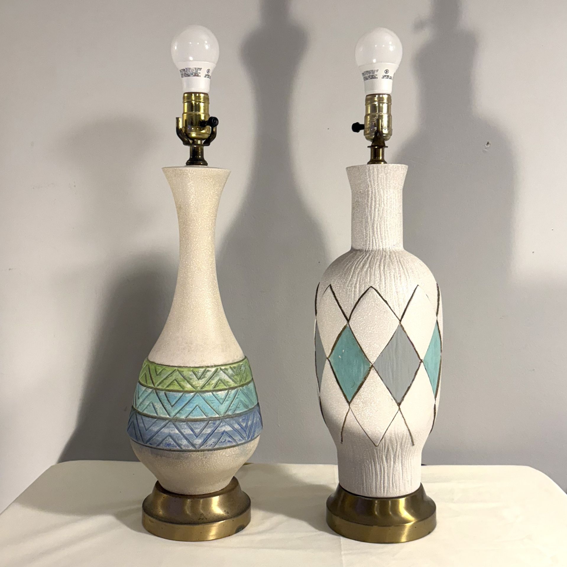 Pair of 1960-70s Ceramic Lamps