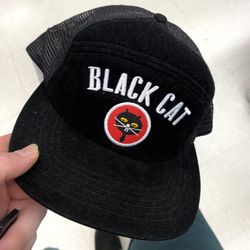 Supreme Black Cat Made In USA Trucker Mesh SnapBack Hat