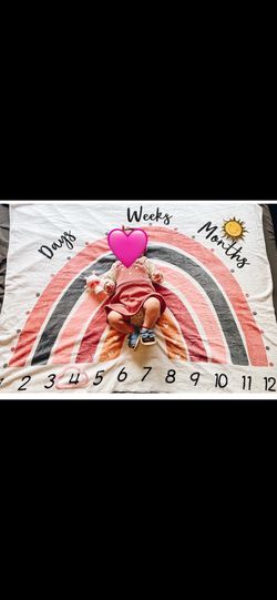 Baby Monthly Milestones Blanket Set