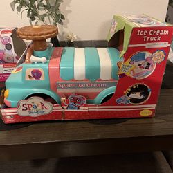 Ice Cream Truck Push Ride On Toy