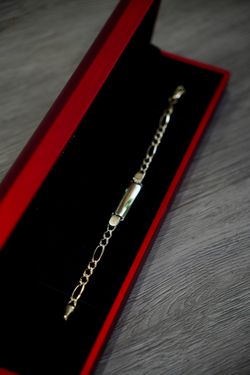 14KT Yellow Gold ID Bracelet (Fígaro)