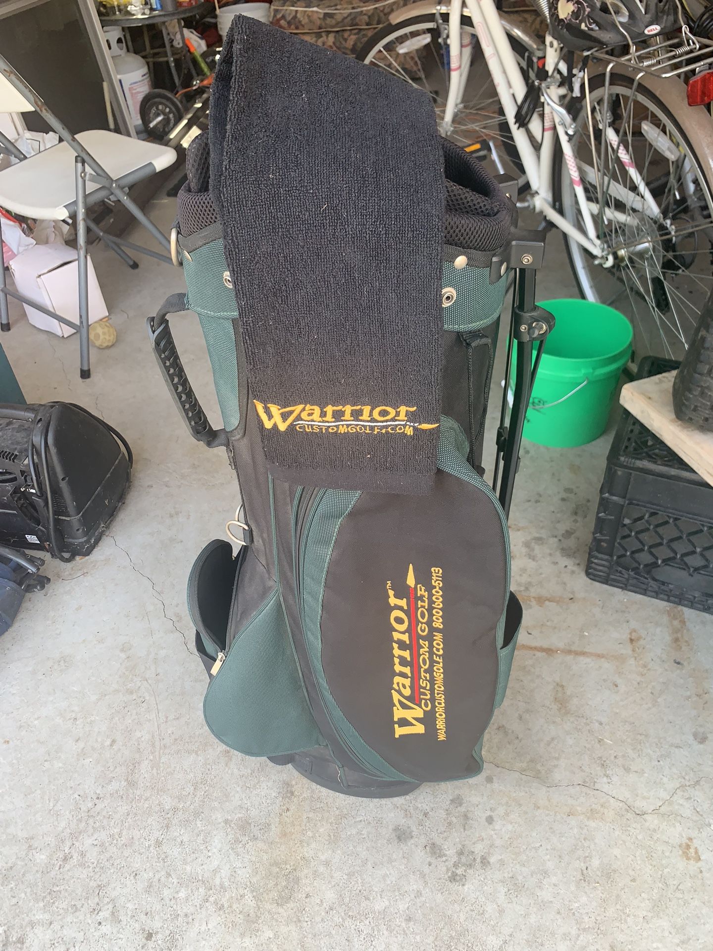 New Warrior Green Custom Golf Stand Bag (Dog NOT Included)