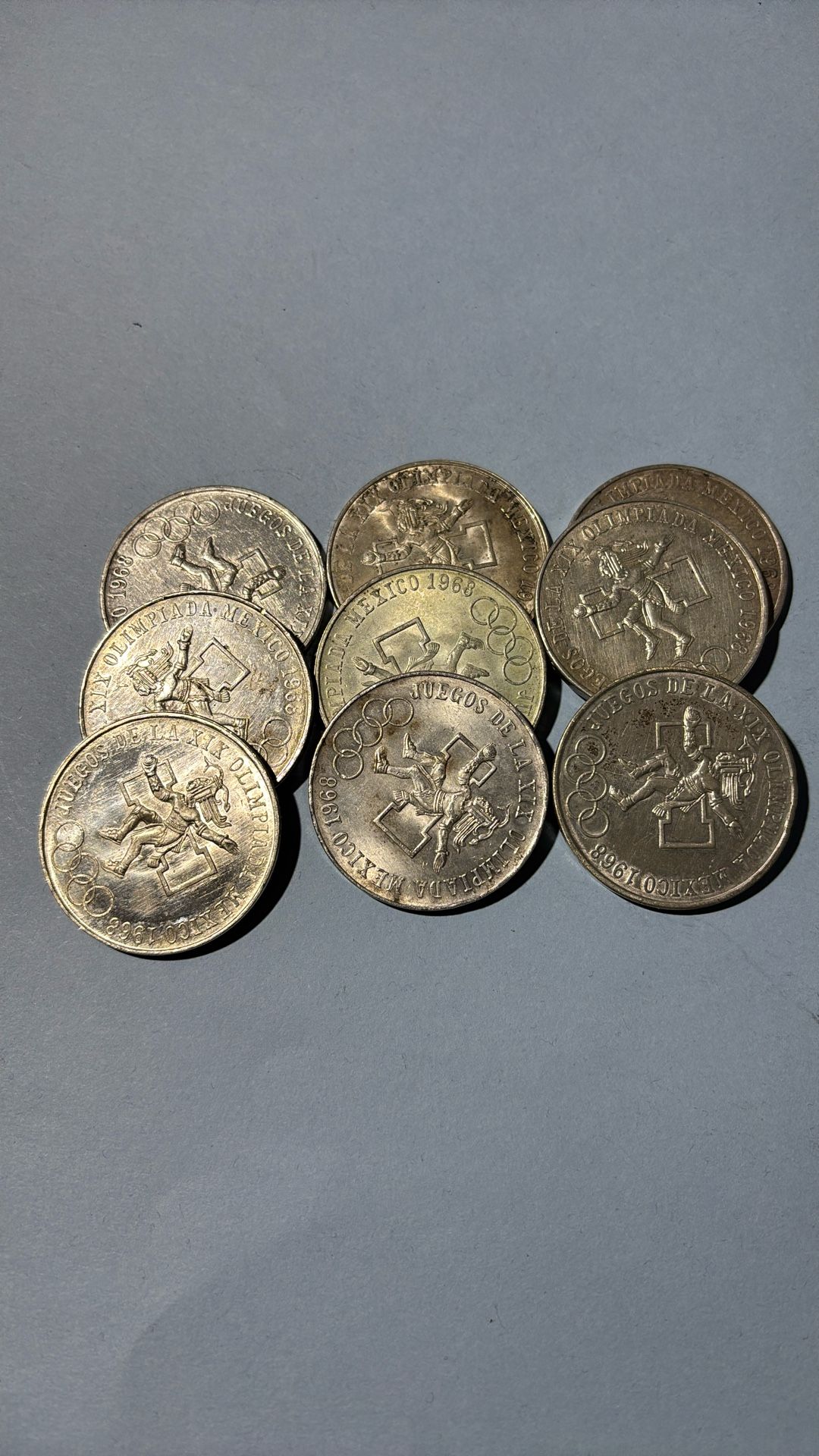 Mexican Silver Coins. 9 pcs.