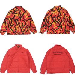 Supreme Reversible Puffy Work Jacket for Sale in Covina, CA