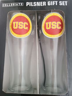 USC pilsner glass set