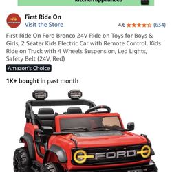 Ford Bronco Ride On Kids Car