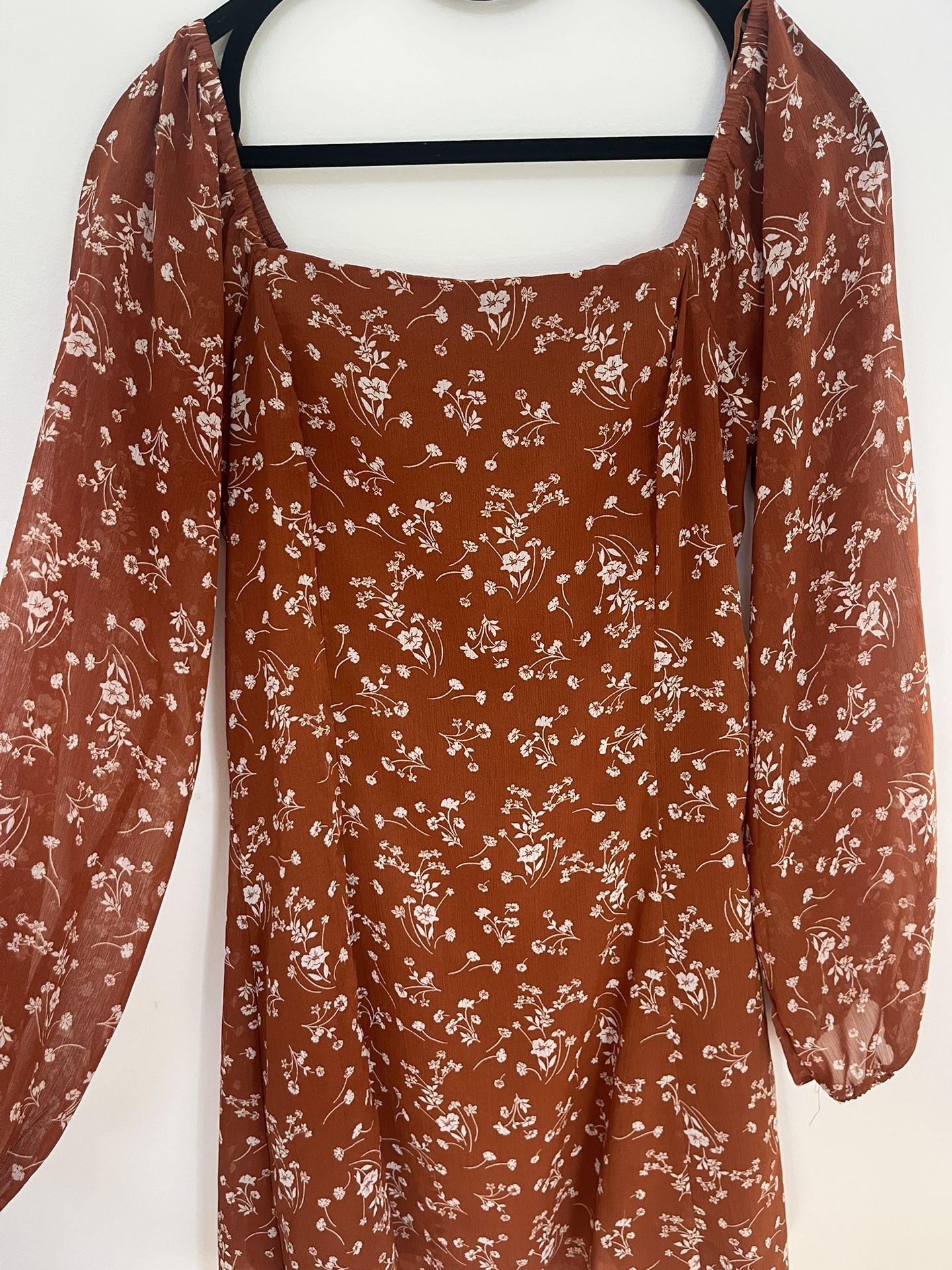 Flower-Patterned Mini Dress