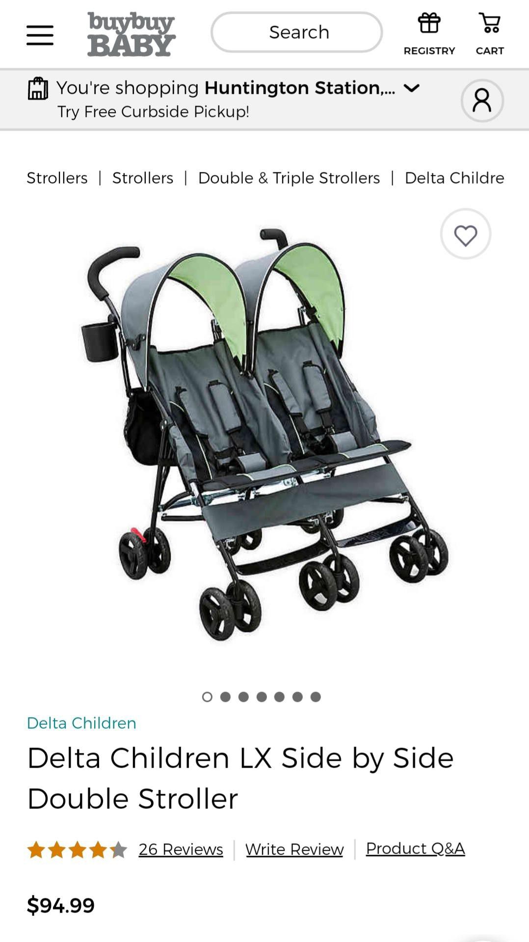 Excellent Condition Delta Double Stroller .. Delivery Available !!