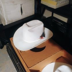 Vintage white bailey dura felt cowboy hat