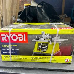 Brand New ryobi Saw With Steel Stand 