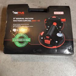 8" Heavy Duty Vacuum Suction Cups with Pressure Gauge