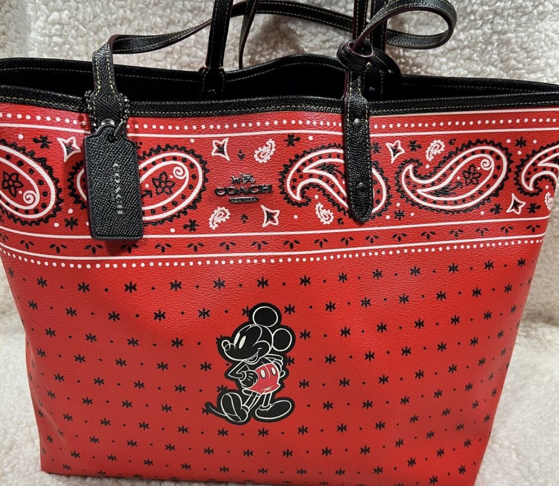 Coach Mickey Mouse Tote/matching Wallet