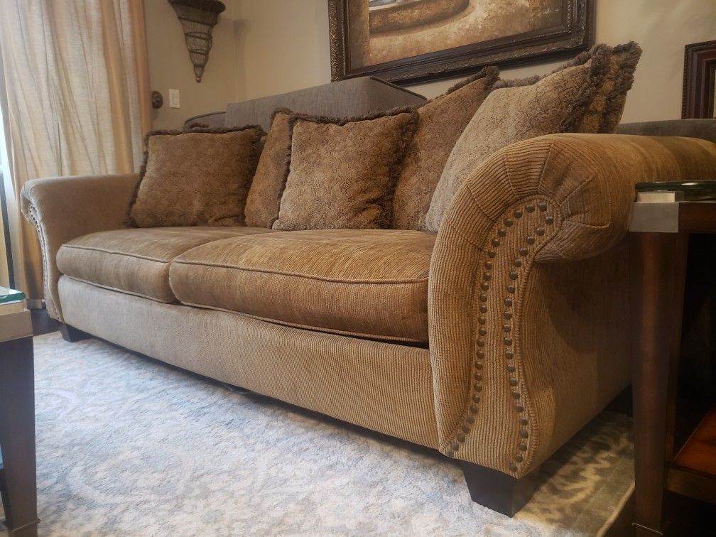 Large comfortable sofa and love seat