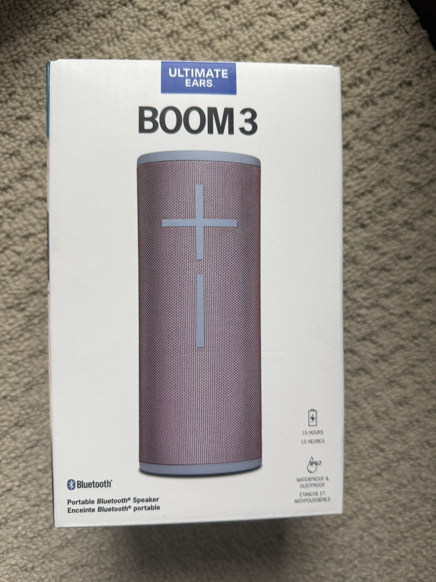 Brand New / Sealed - Ultimate Ears Boom 3 Portable Bluetooth Wireless Speaker (Waterproof) — Seashell Peach