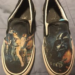 Star wars slip on vans slightly used size 9 men’s