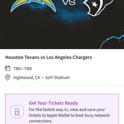 2 Tickets Texans Vs Chargers 12/27 At Sofi Stadium