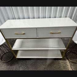 🔥 Console Table with 2 Drawers And Shelves 