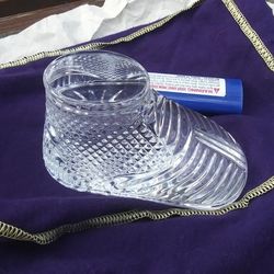 Waterford Crystal Baby Shoe/boot Paperweight