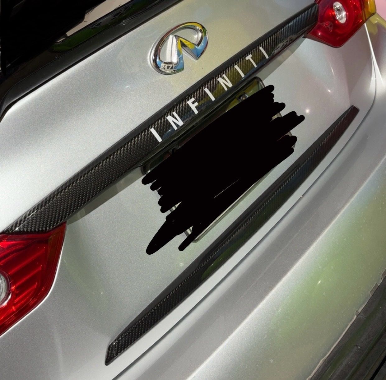 Q50 Carbon Trunk Trim Overlays