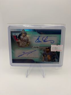Topps 2025 Stadium Club Dual Autographs Longoria/Caminero #DA-LC 41/50