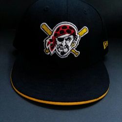 Vintage 2000's Pittsburgh Pirates Fitted New Era Underbrim Logo Hat 7 1/2 Cap