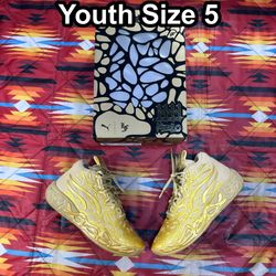 Puma MB.04 Golden Child 311312-01 Youth Size 5 Basketball Shoes Lamelo Ball