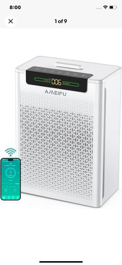 New In Box AMEIFU Home Air Purifier Large Room Upto 3000 ft² Smart WiFi APP H13 Hepa 3 mode