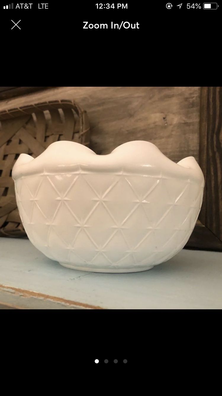2 Vintage Milk glass pieces