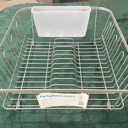 Brightroom Large Steel Dish Drainer in Brushed Nickel