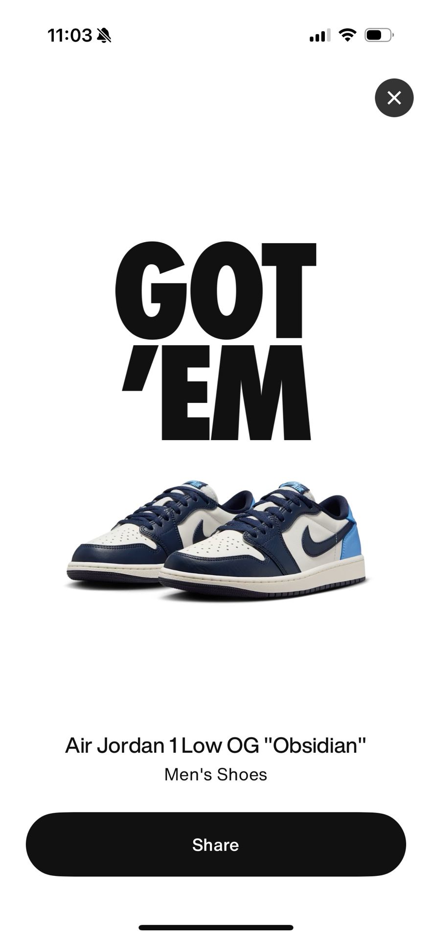 Air Jordan 1 Low ‘Obsidian’