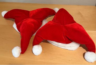 2 Santa Claus Christmas Jester Adult Hats