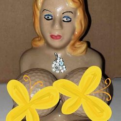 Vintage Ceramic Risqué Figurine - OOAK HTF