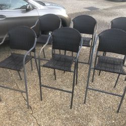 **REDUCED AGAIN** Set Of 6 Outdoor Tall Chairs